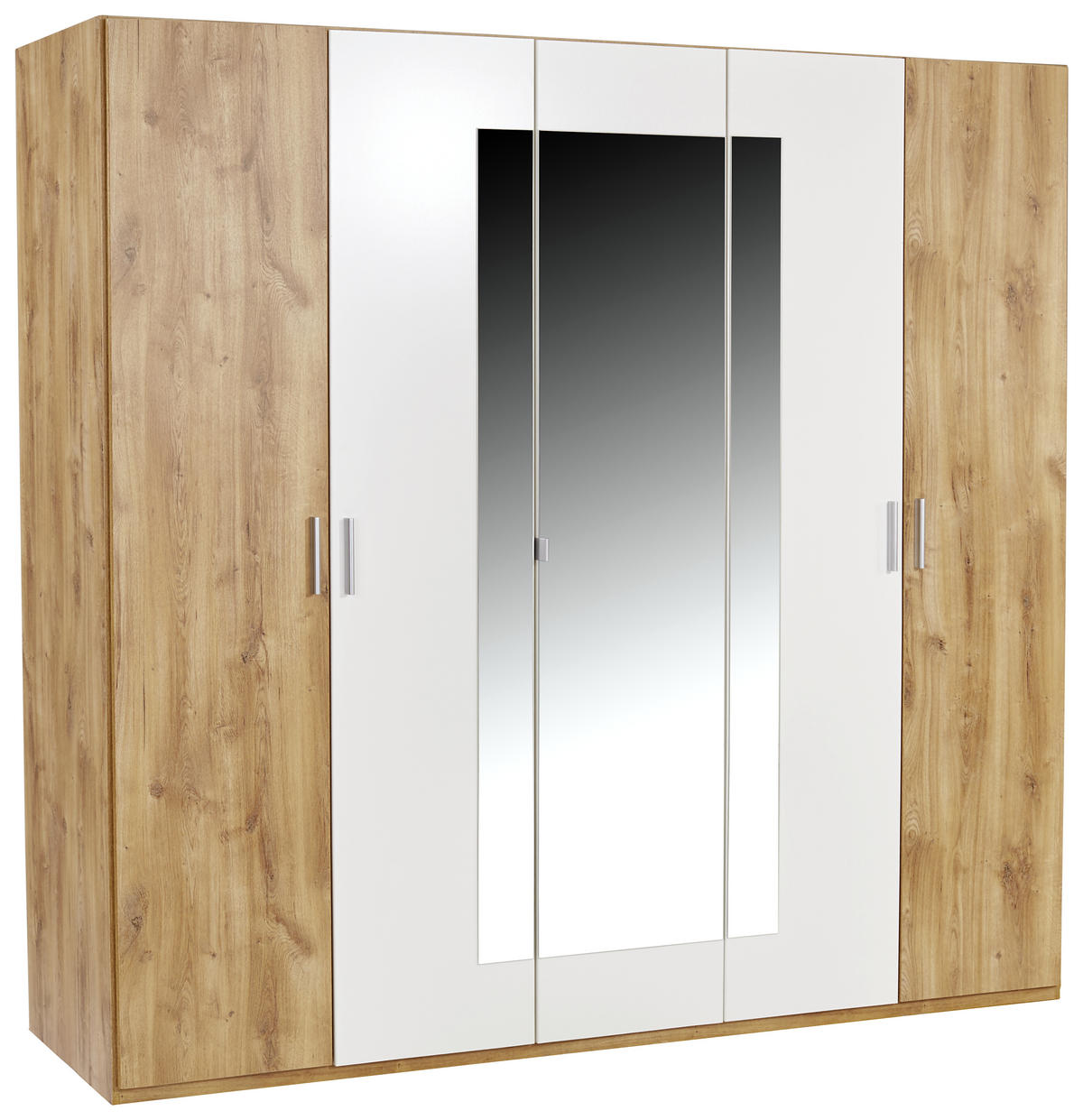 SCHLAFZIMMER in Weiss, Eichefarben  - Weiss/Eichefarben, Konventionell, Holzwerkstoff (180/200cm) - MID.YOU