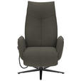 RELAXSESSEL in Textil Graubraun  - Anthrazit/Graubraun, Design, Textil/Metall (71/114/84cm) - Johann Jakob