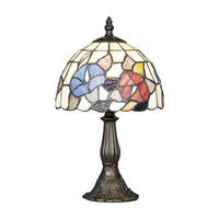 ASZTALI LÁMPA - barna/többszínű, Basics, Üveg/fém (33.5/20/20cm)