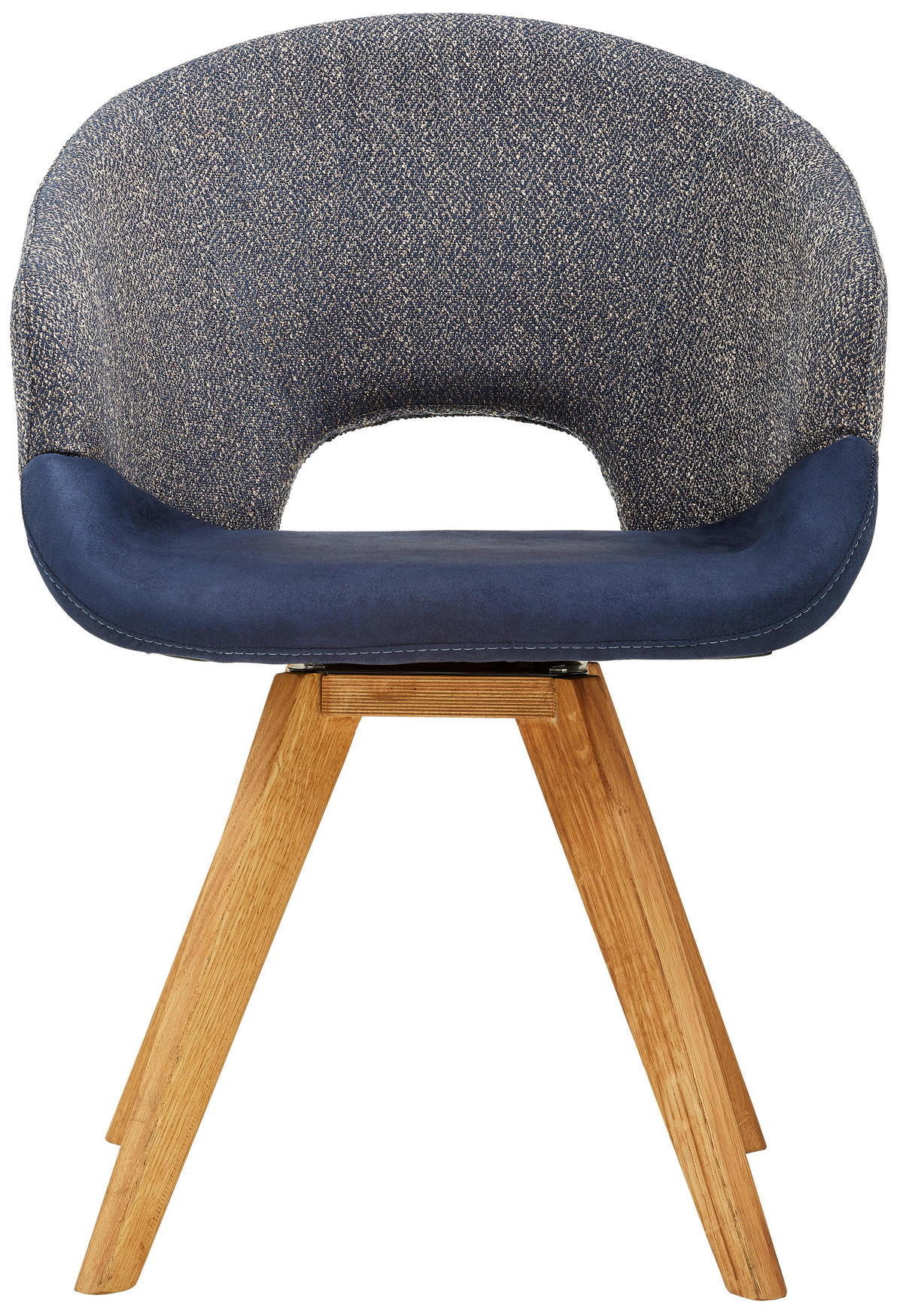ARMLEHNSTUHL  in Webstoff  - Blau/Eichefarben, Design, Holz/Textil (58/83/59cm) - Linea Natura