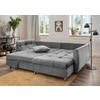 ECKSOFA in Mikrofaser Anthrazit  - Chromfarben/Anthrazit, Design, Textil (250/190cm) - Livetastic