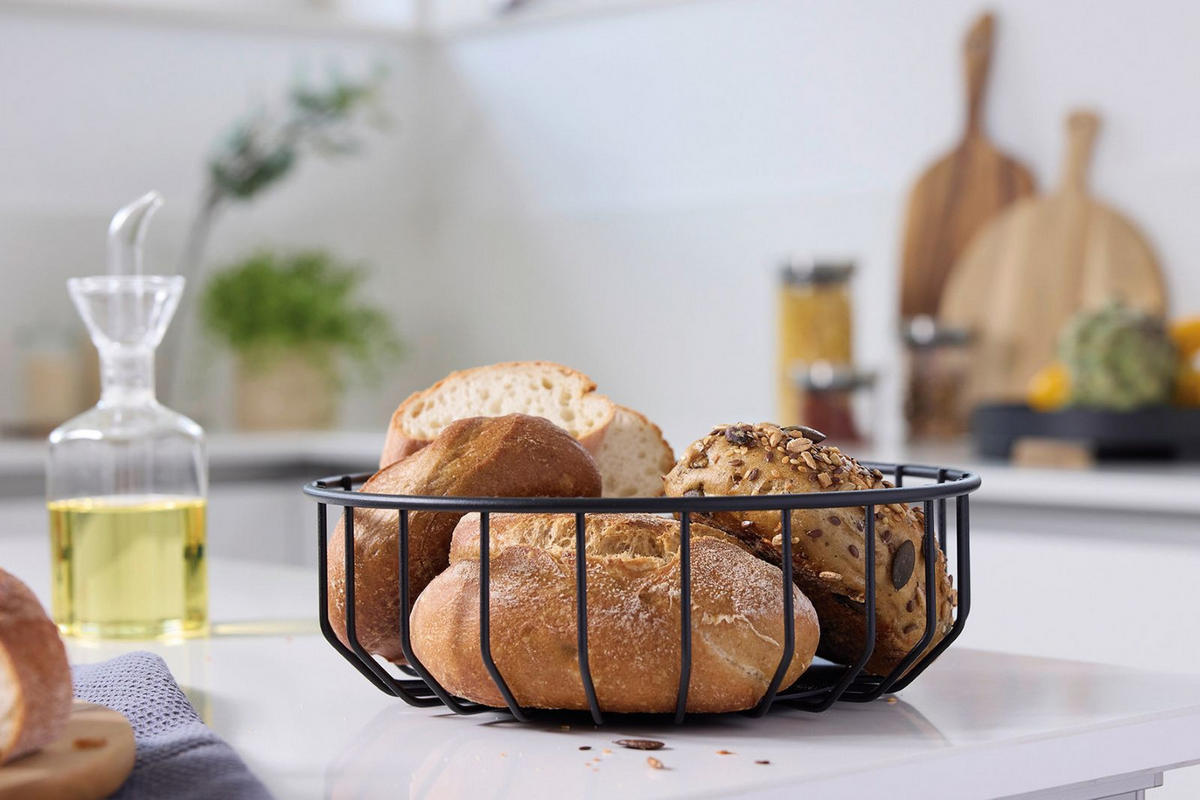 BROTKORB - Schwarz, KONVENTIONELL, Metall (23,5/7,6/23,5cm) - Zack