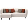 ECKSOFA in Chenille Sandfarben  - Sandfarben/Rostfarben, Design, Holz/Textil (148/236cm) - Lomoco