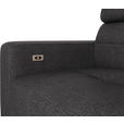ECKSOFA Anthrazit Chenille  - Anthrazit/Schwarz, KONVENTIONELL, Textil/Metall (264/178cm) - Hom`in