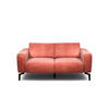 2-SITZER-SOFA Samt Rosa  - Schwarz/Rosa, Design, Textil/Metall (180/86/86-94cm) - SENSOO