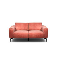 2-SITZER-SOFA COSY1 - Schwarz/Rosa, Design, Textil/Metall (180/86/86-94cm) - SENSOO