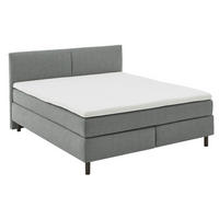BOXSPRINGBETT 180/200 cm  in Grau  - Schwarz/Grau, MODERN, Kunststoff/Textil (180/200cm) - Beldomo - Sleep