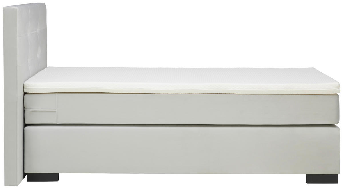 BOXSPRINGOVÁ POSTEĽ, 90/200 cm sivá - čierna/sivá, Modern, kartón/drevo (90/200cm) - MID.YOU