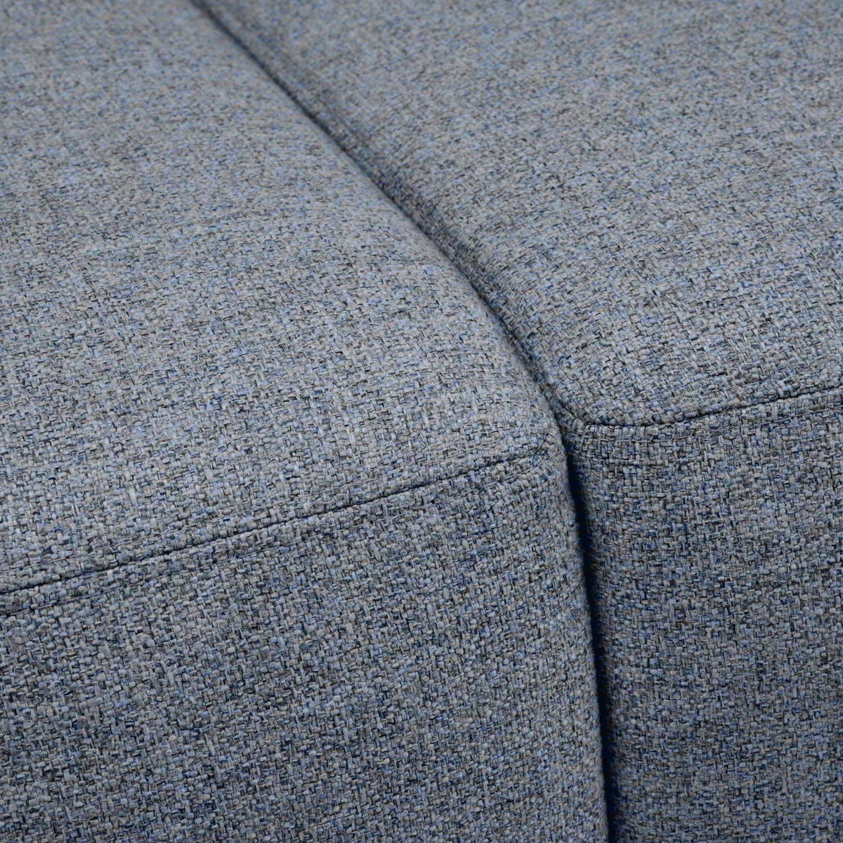 BOXSPRINGSOFA  mit Stoffauswahl, Rücken echt Blau, Grau  - Blau/Grau, Design, Holz/Textil (203/97/107cm) - Dieter Knoll