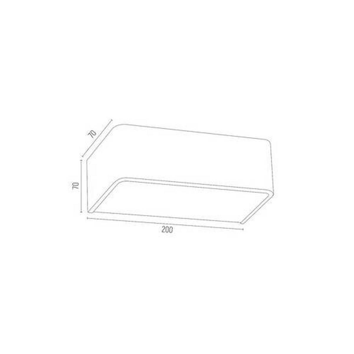 WANDLEUCHTE 9/20/7 cm   - Schwarz/Weiß, Basics, Glas/Metall (9/20/7cm)