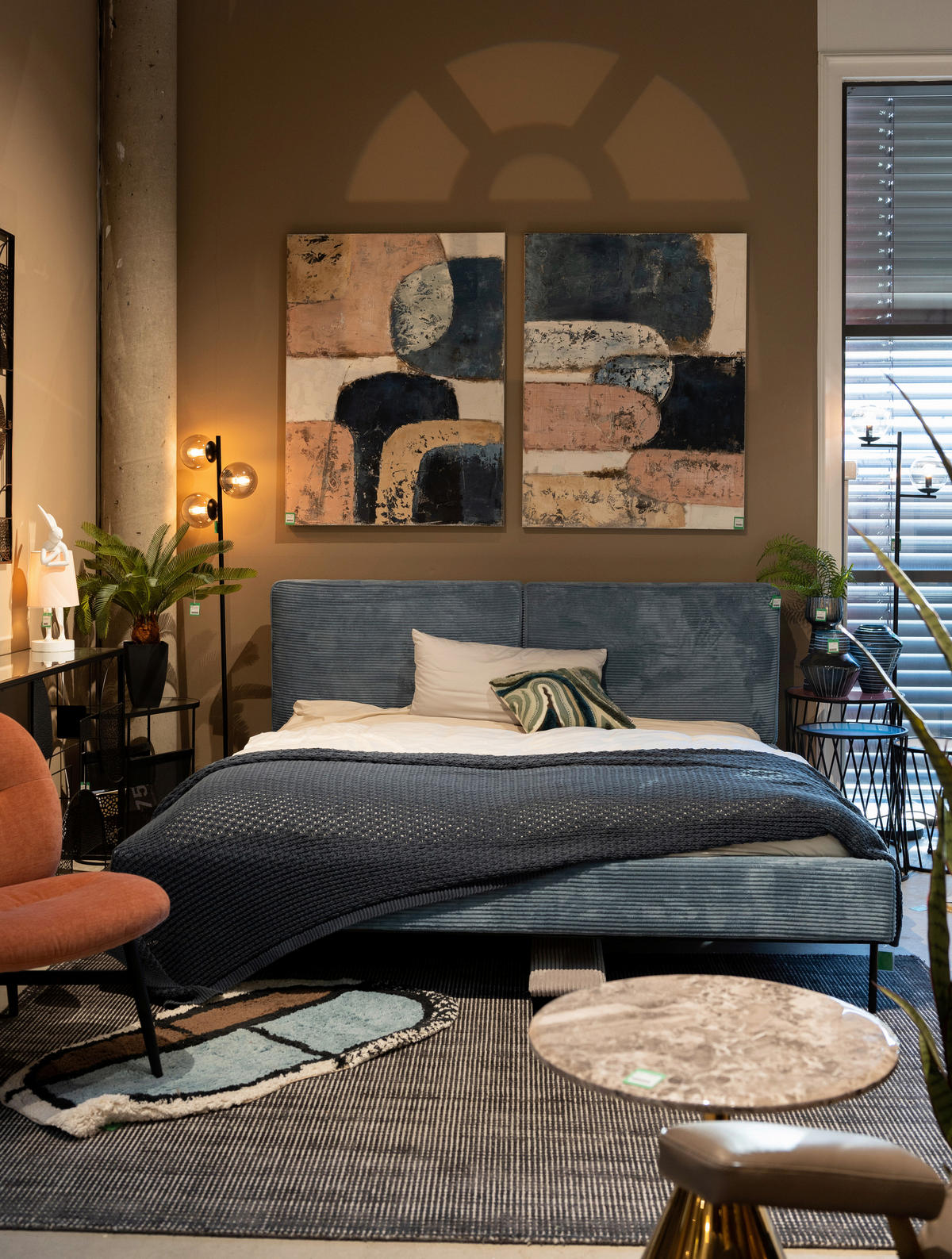 BEISTELLTISCH in Metall, Stein 50/50/53 cm  - Goldfarben/Grau, LIFESTYLE, Stein/Metall (50/50/53cm) - Kare-Design