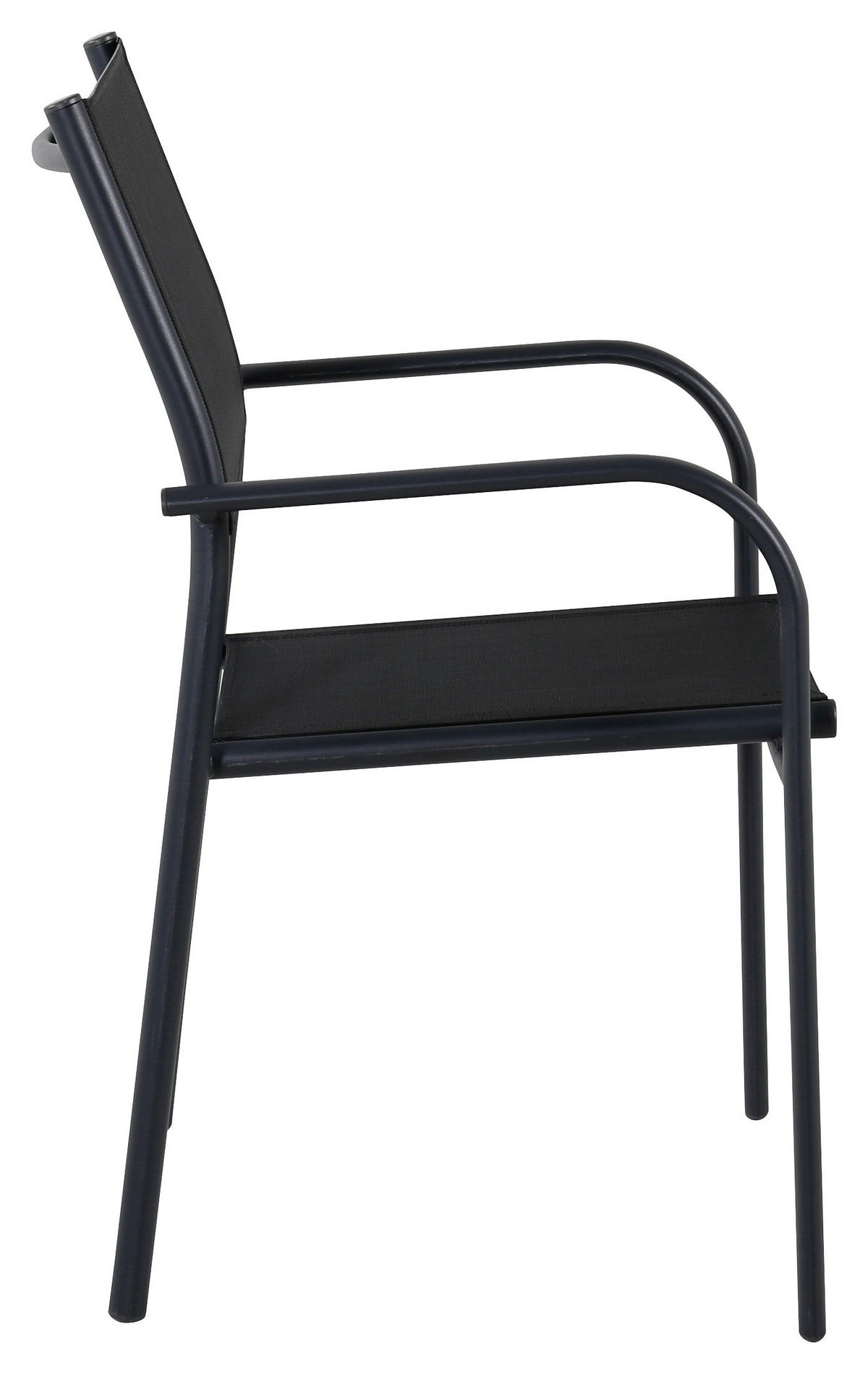 STAPELSESSEL Aluminium Schwarz  - Schwarz, KONVENTIONELL, Metall (56/90/55cm) - Gardenson