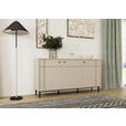 SIDEBOARD  in 160,2/81,8/37 cm  - Kaschmir/Schwarz, MODERN, Holzwerkstoff/Kunststoff (160,2/81,8/37cm) - Carryhome