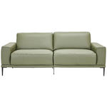 2,5-SITZER in Leder Olivgrün  - Schwarz/Olivgrün, Design, Leder/Metall (200/102/92cm) - Johann Jakob