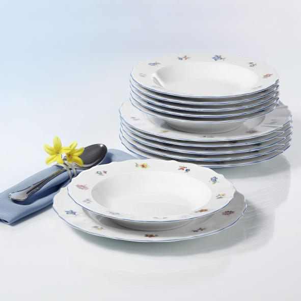 SUPPENTELLER Porzellan Nostalgie  - ROMANTIK / LANDHAUS, Keramik (23cm) - Seltmann Weiden