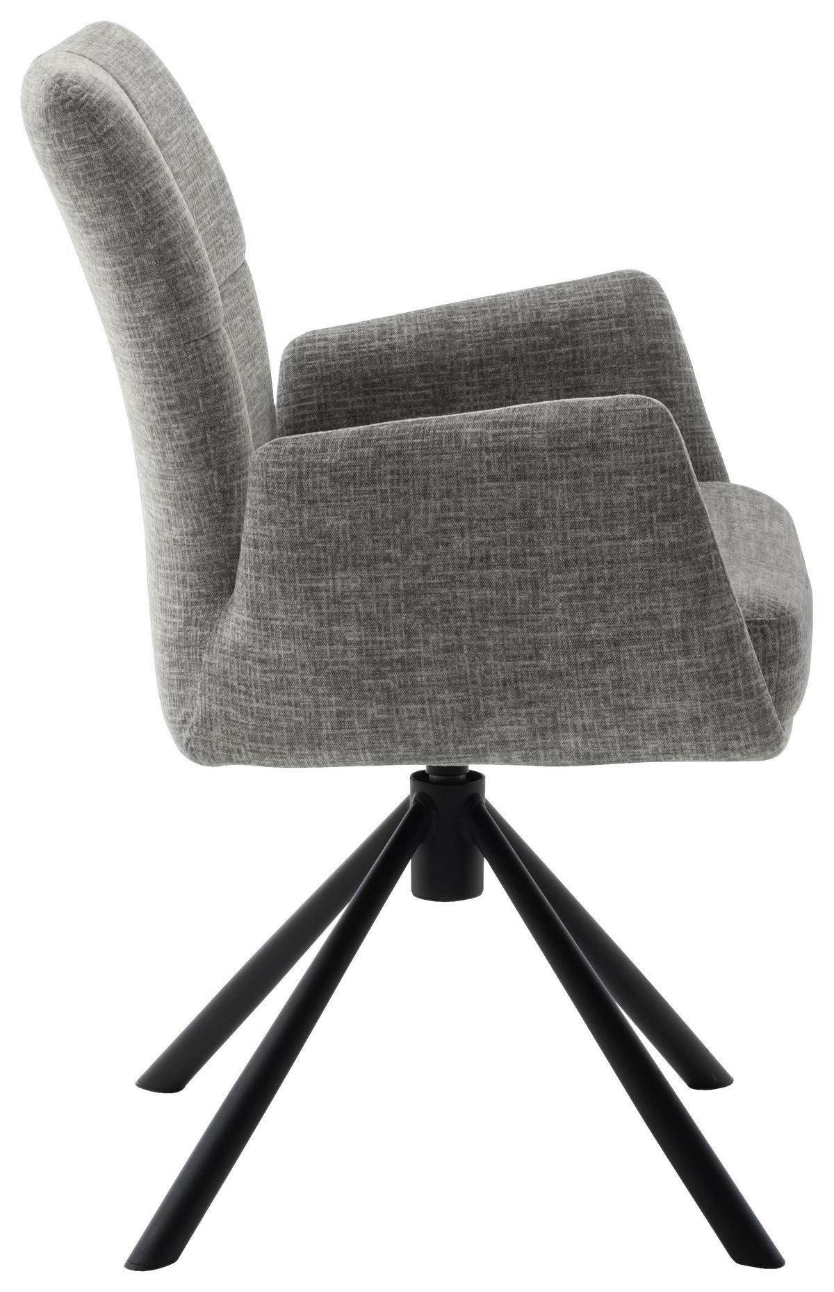ARMLEHNSTUHL  in Flachgewebe  - Schwarz/Grau, Design, Textil/Metall (60/87/61cm) - Novel