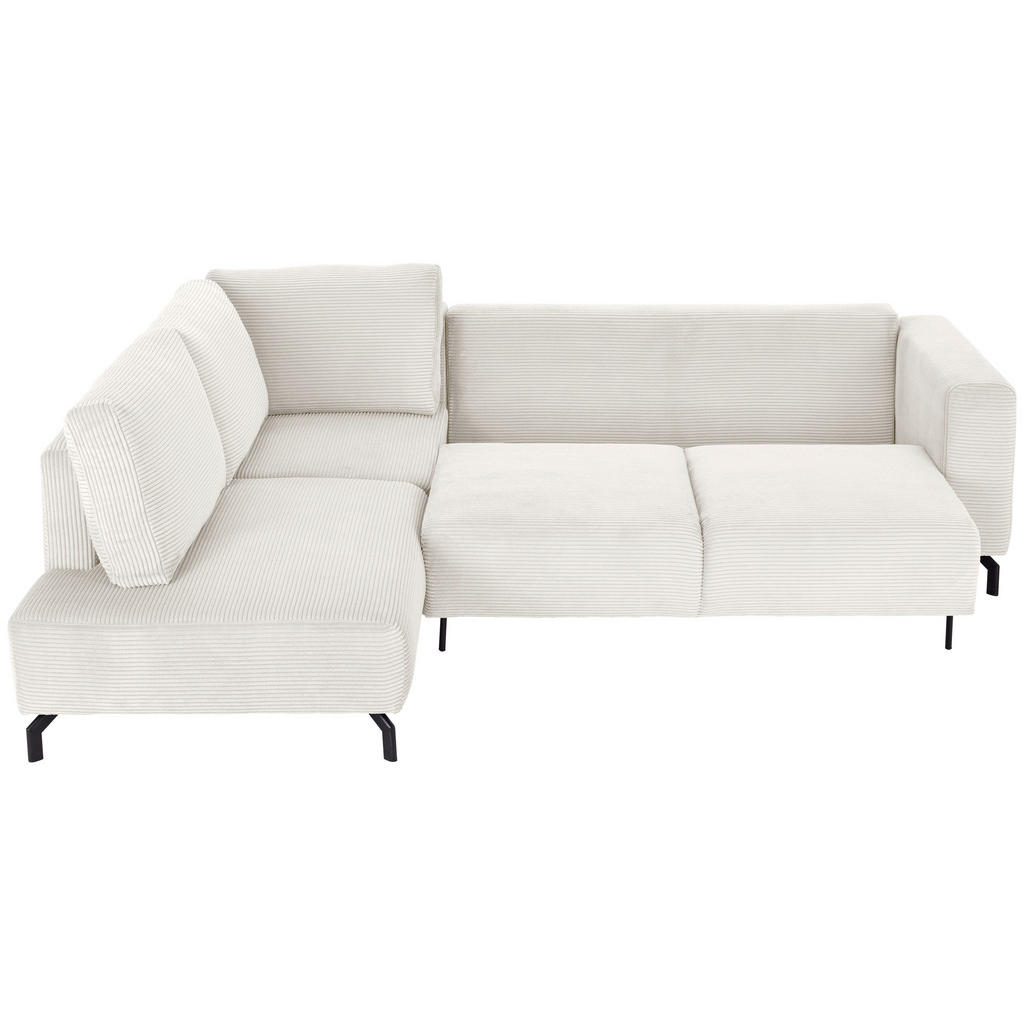 Thumbnail - P & B Ecksofa, Creme, Textil, 3-Sitzer, Ottomane links, L-Form, 272x210 cm, Made in EU, Liegefunktion, Wohnzimmer, Sofas...