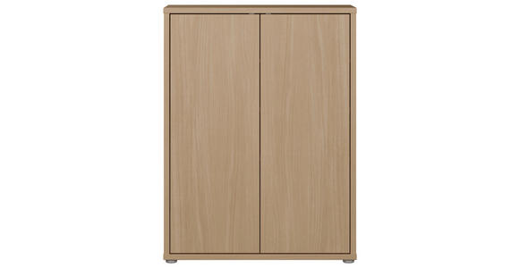 SCHUHSCHRANK 74,5/99,1/34,9 cm  - Eichefarben/Grau, MODERN, Holzwerkstoff/Kunststoff (74,5/99,1/34,9cm) - Carryhome