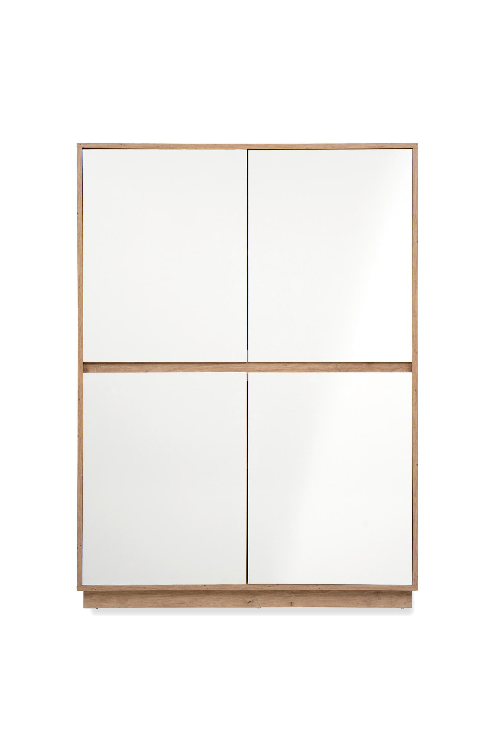 KOMODA   101,5/139,5/40 cm   hrast Artisan, bijela visoki sjaj  - hrast Artisan/bijela visoki sjaj, Trend, drvni materijal (101,5/139,5/40cm) - MID.YOU