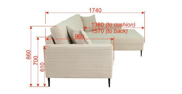 ECKSOFA Dunkelgrün Cord - Dunkelgrün/Schwarz, KONVENTIONELL, Textil/Metall (276/173cm) - Carryhome