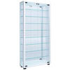 VITRINE in Weiss  - Weiss/Schwarz, Modern, Glas/Holzwerkstoff (59/114,8/18cm) - MID.YOU