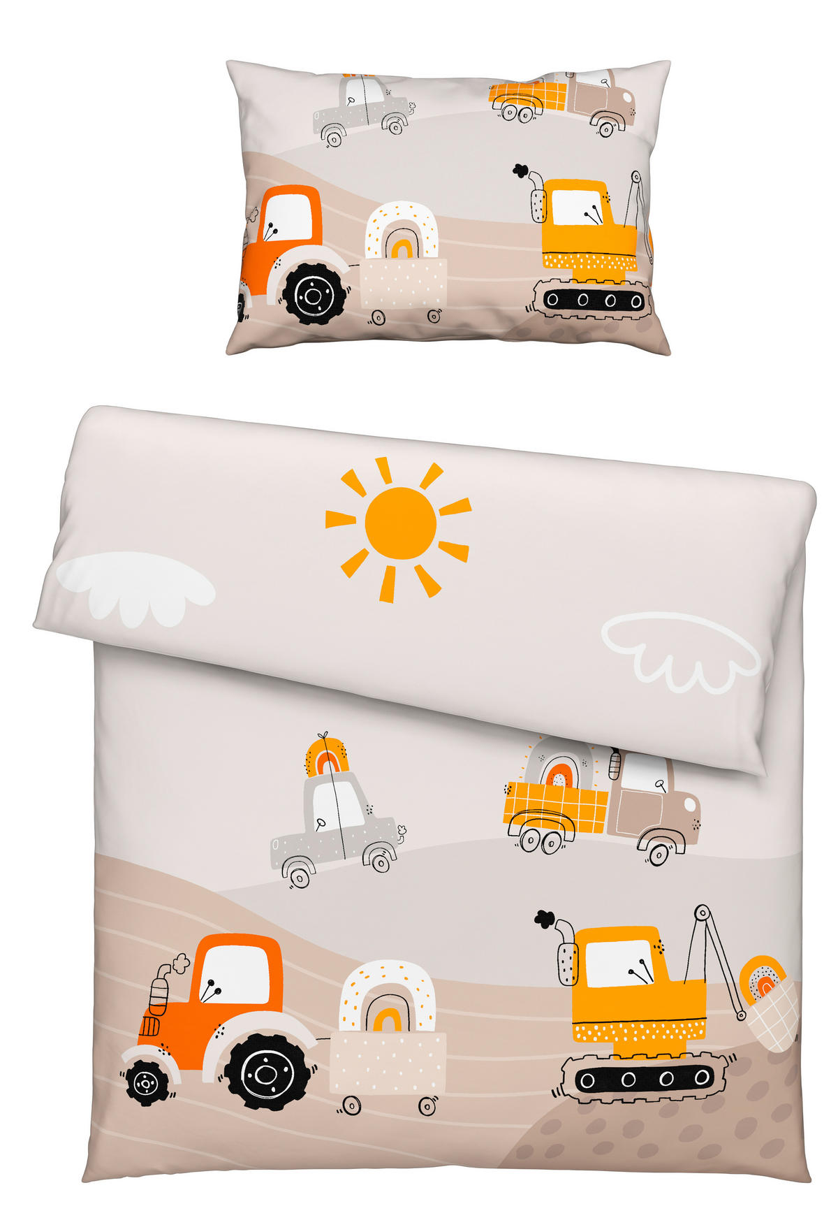 BABYBETTWÄSCHE Flanell 100/135 cm  - Weiß, Basics, Textil (100/135cm) - Patinio