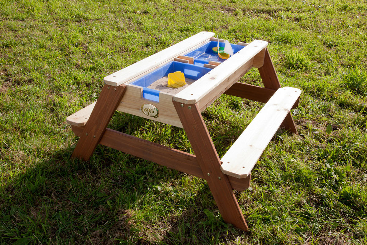 DĚTSKÝ ZAHRADNÍ STŮL hnědá - hnědá, dřevo (80/56/90cm)