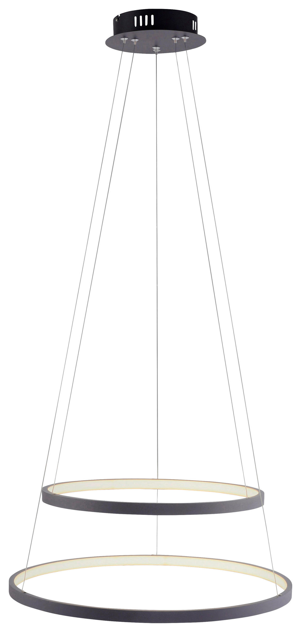 LED-Hängeleuchte Milan 50/50/120 cm   - Anthrazit, Design, Kunststoff/Metall (50/50/120cm)