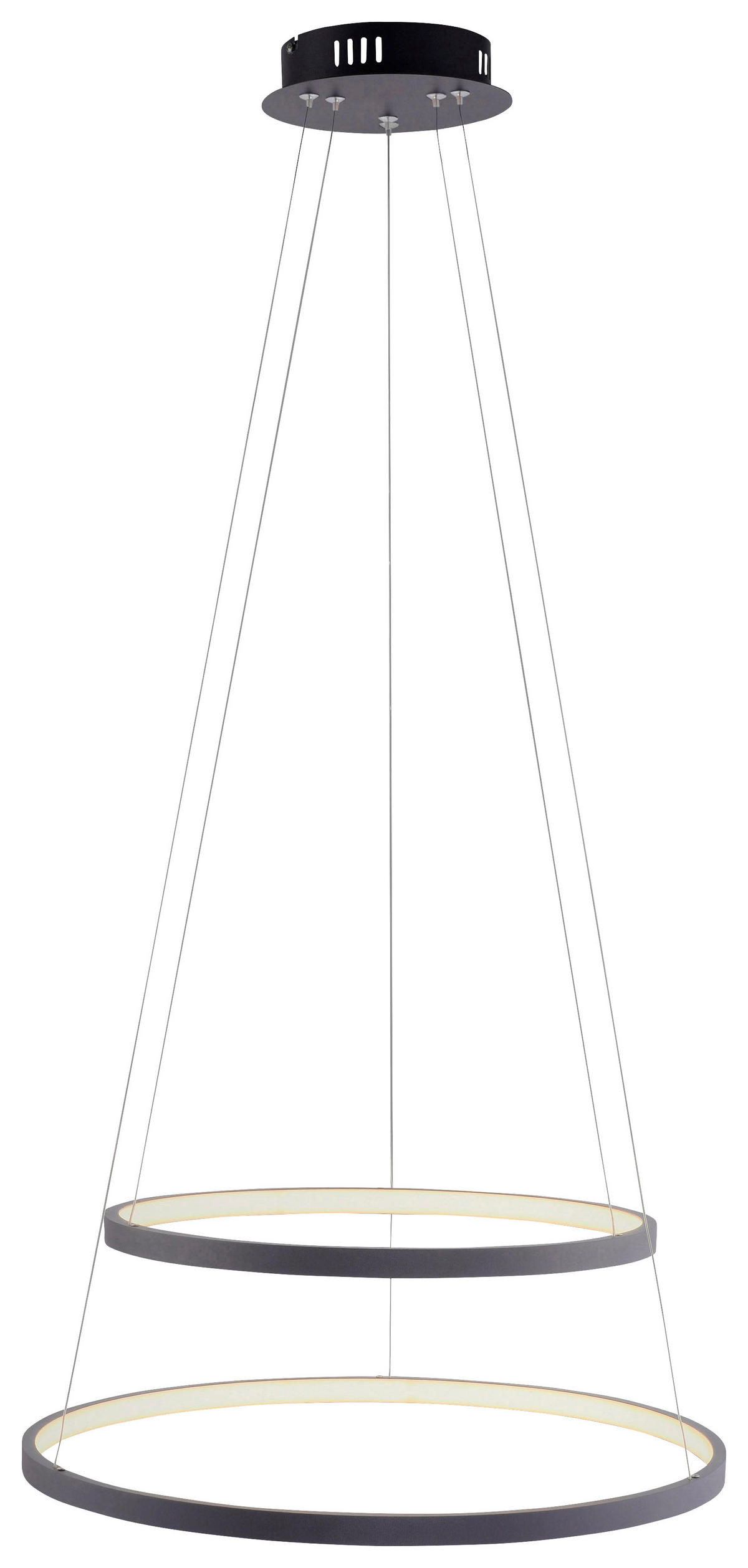 LED-Hängeleuchte Milan 50/50/120 cm   - Anthrazit, Design, Kunststoff/Metall (50/50/120cm)