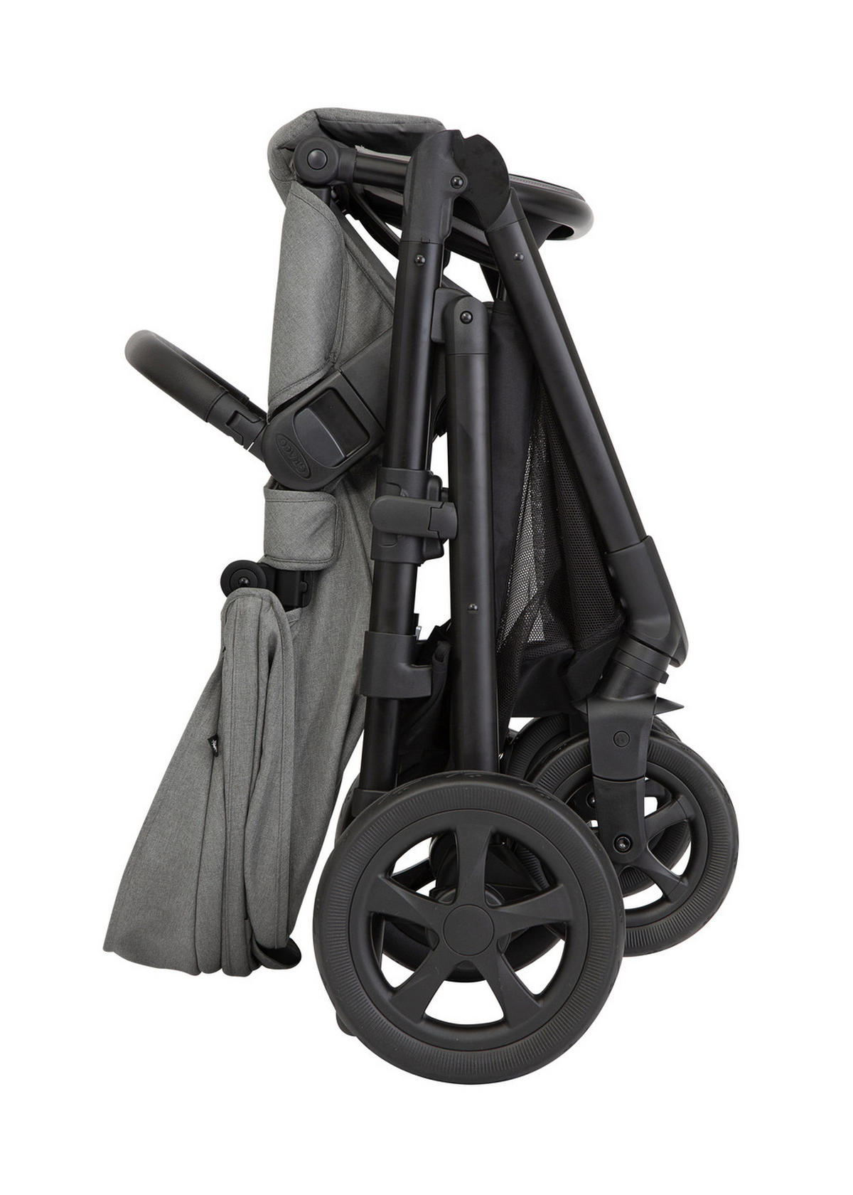 KINDERWAGENSET  Near2Me 3in1  Ash  - Schwarz/Grau, Basics, Kunststoff/Metall (62,7/120/95cm) - Graco