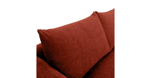 ECKSOFA Rostfarben Flachgewebe - Rostfarben/Buchefarben, KONVENTIONELL, Holz/Textil (230/144cm) - Carryhome
