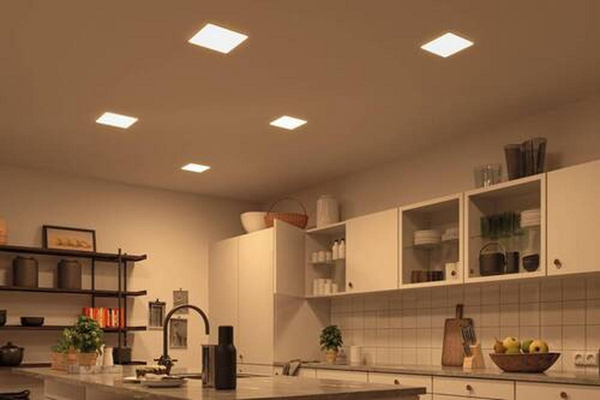 LED-PANEEL 18,5/18,5 cm   - Weiß, Design, Kunststoff (18,5/18,5cm) - Paulmann