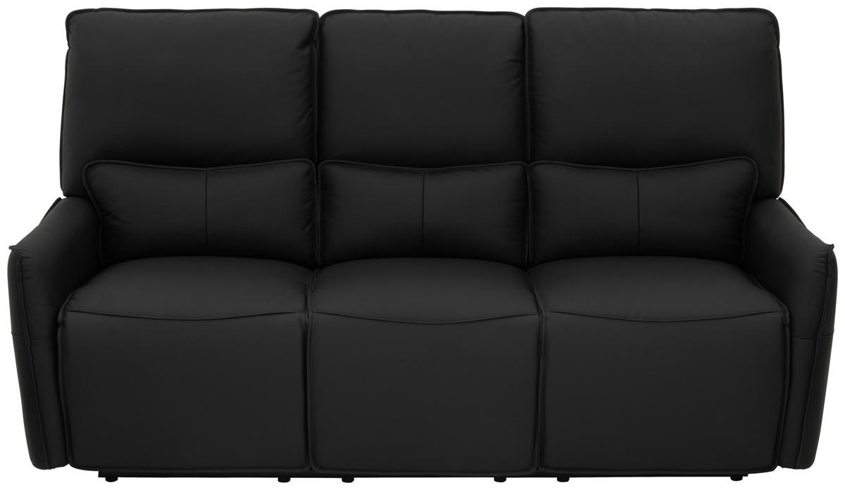ÜLŐGARNITÚRA bőr fekete  - fekete, Konventionell, műanyag/bőr (191/139/82/99/96cm) - MID.YOU