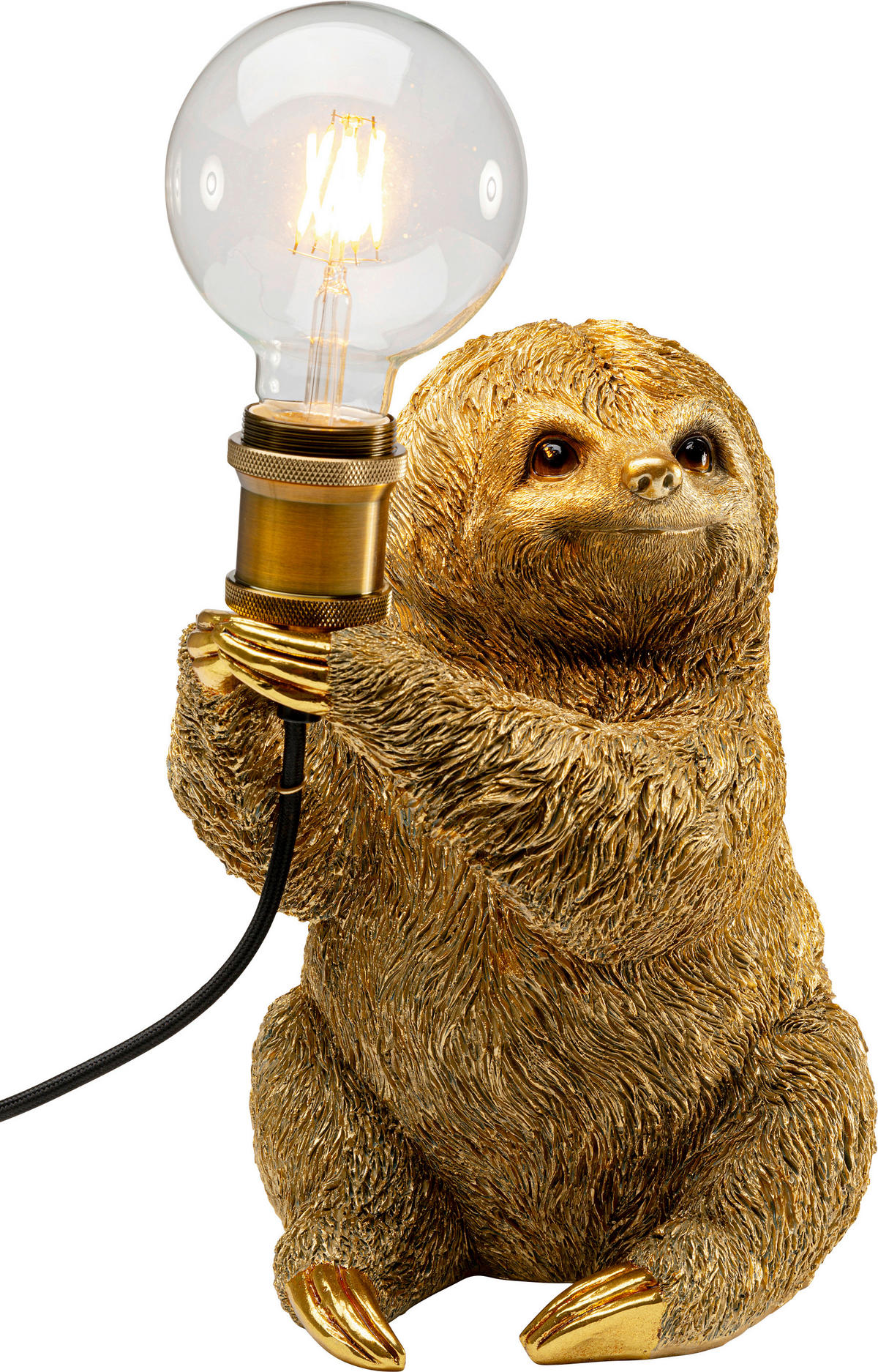 TISCHLEUCHTE 24,5/30/19,5 cm  - Goldfarben, LIFESTYLE, Kunststoff (24,5/30/19,5cm) - Kare-Design