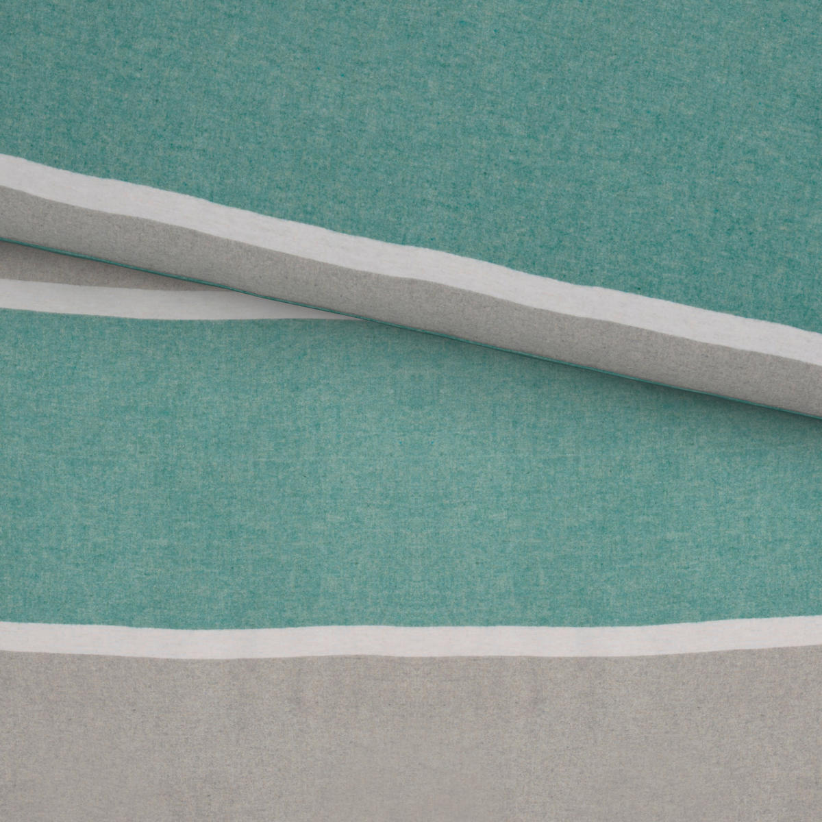 BETTWÄSCHE 135/200 cm  - Dunkelgrün/Hellgrau, Design (135/200cm) - Novel