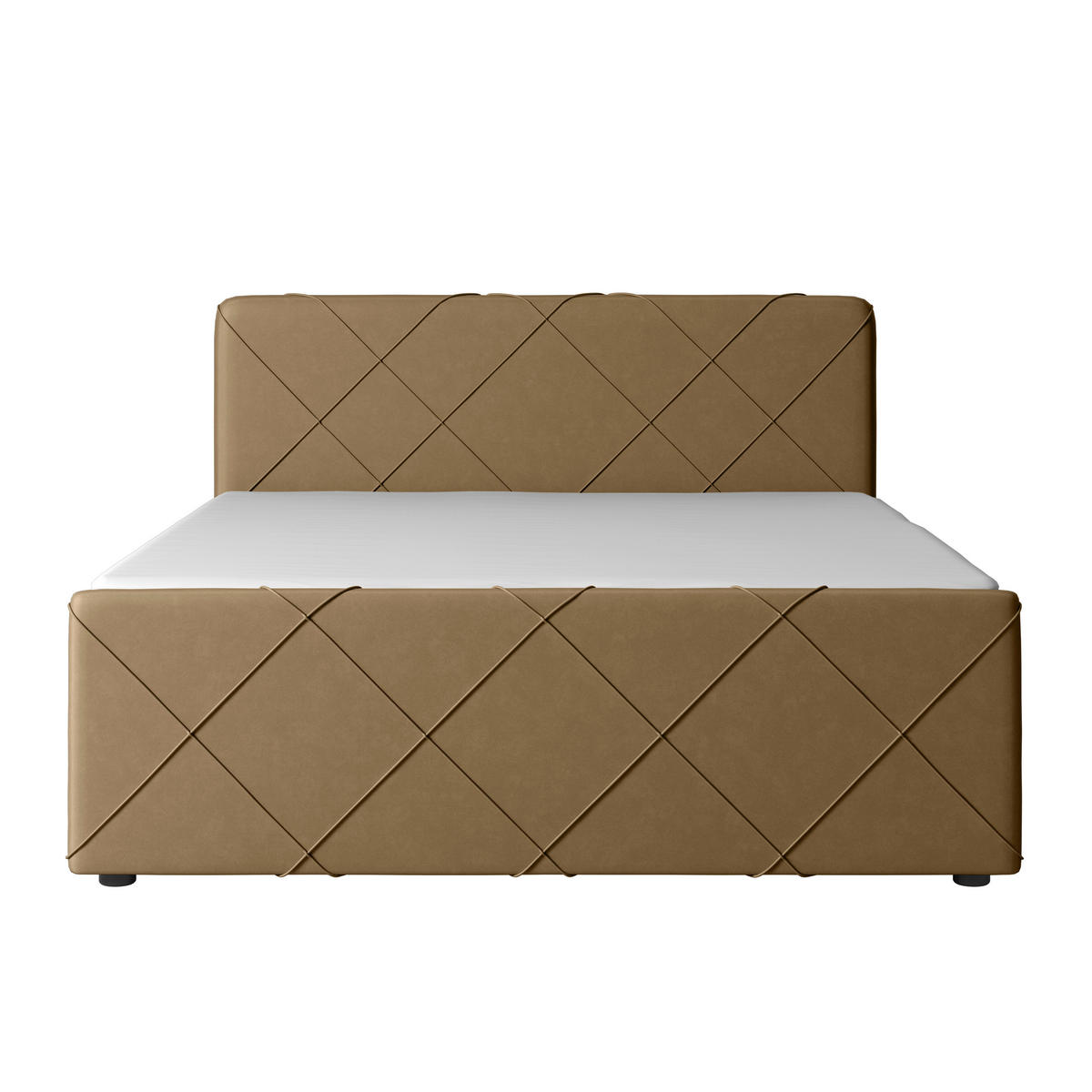 BOXSPRINGBETT 180/200 cm  in Beige  - Beige/Schwarz, Modern, Holz/Kunststoff (180/200cm) - MID.YOU