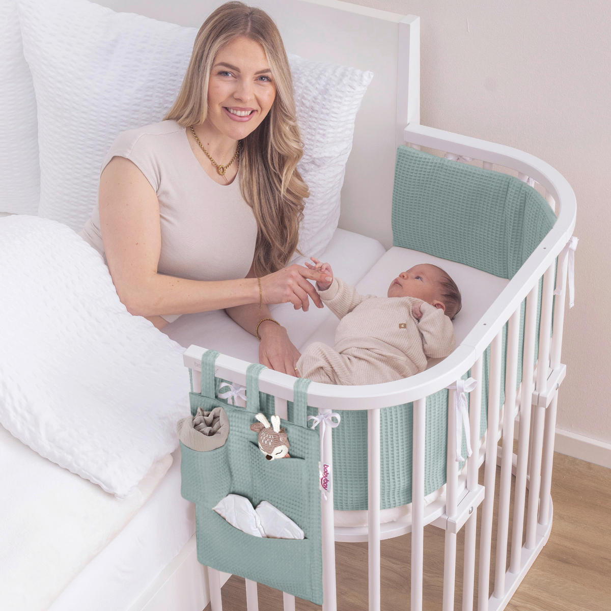 BETTTASCHE - Hellblau, Basics (38/28/2,5cm) - Babybay