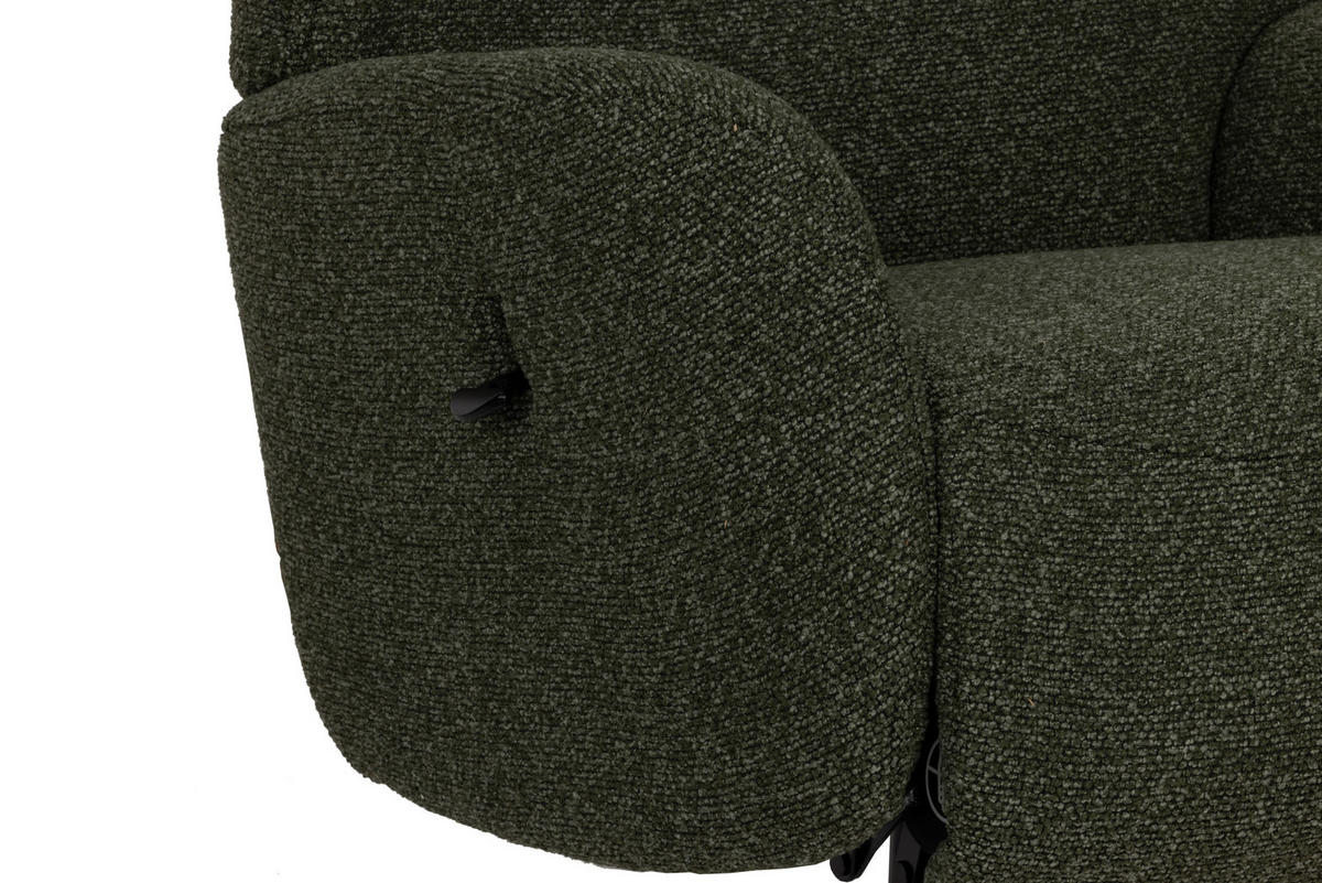 RELAXSESSEL Webstoff    - Dunkelgrün/Schwarz, Design, Holz/Textil (77/112/86cm) - Livetastic