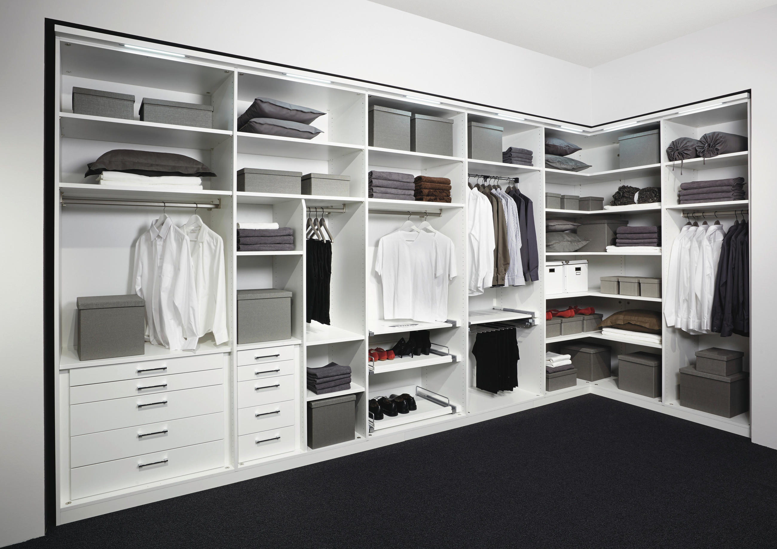 SCHRANKSYSTEM in  - KONVENTIONELL, Glas/Holz - Novel