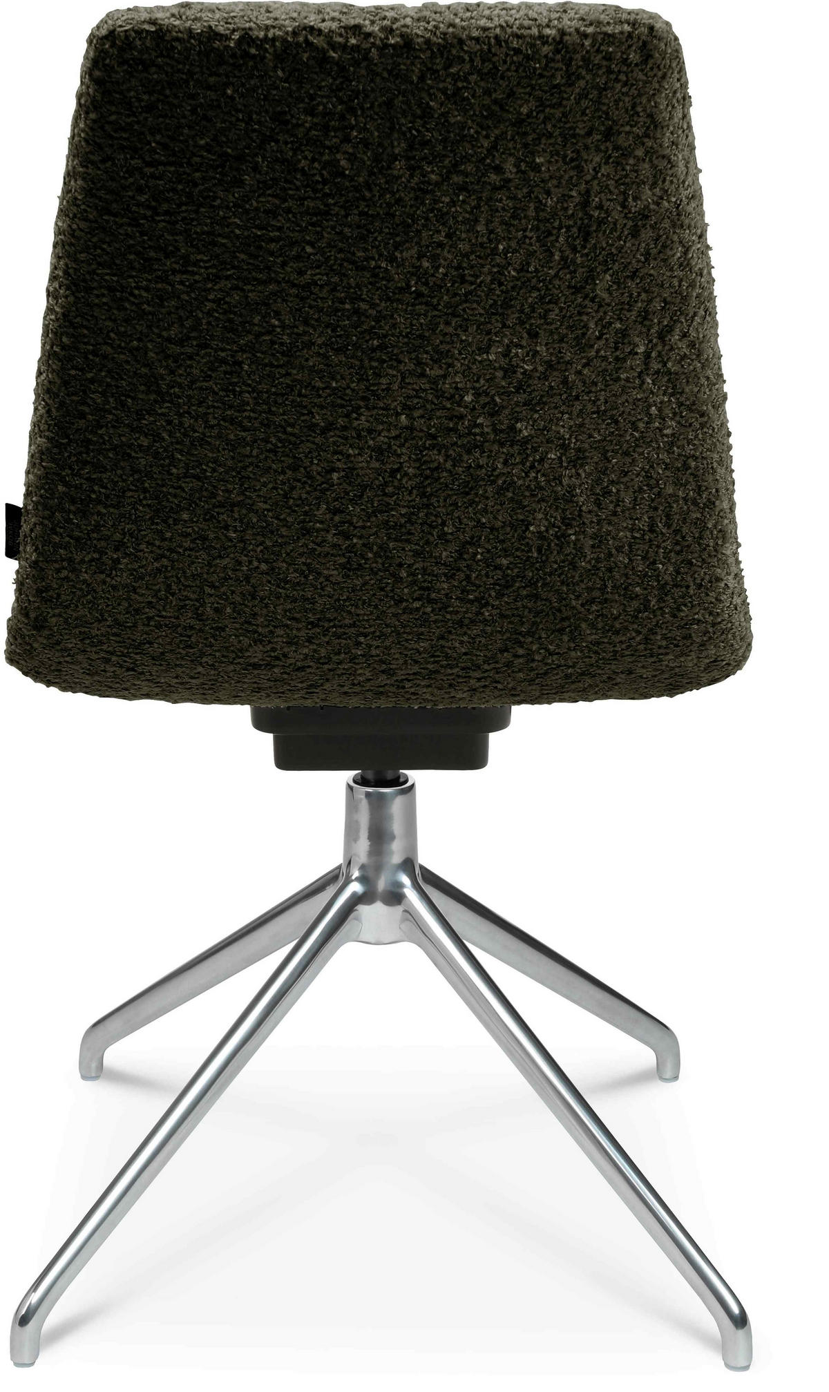 STUHL  in Aluminium Bouclé  - Dunkelgrün/Alufarben, Design, Textil/Metall (46/81,5-84,5/55cm) - Johann Jakob