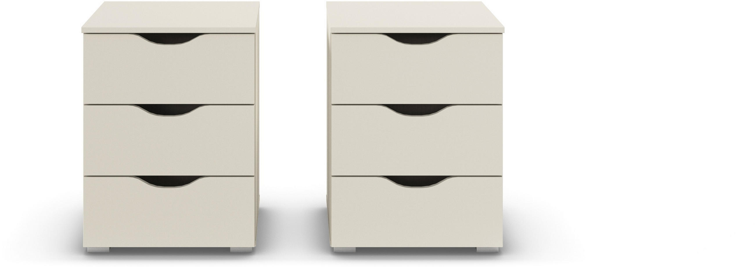NACHTTISCH-SET 47/62/42 cm  in Champagner  - Champagner/Silberfarben, Basics, Holzwerkstoff (47/62/42cm) - Boxxx