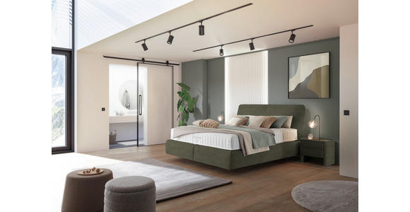 BOXSPRINGBETT 180/200 cm  in Braun  - Schwarz/Braun, Design, Kunststoff/Textil (180/200cm) - Johann Jakob