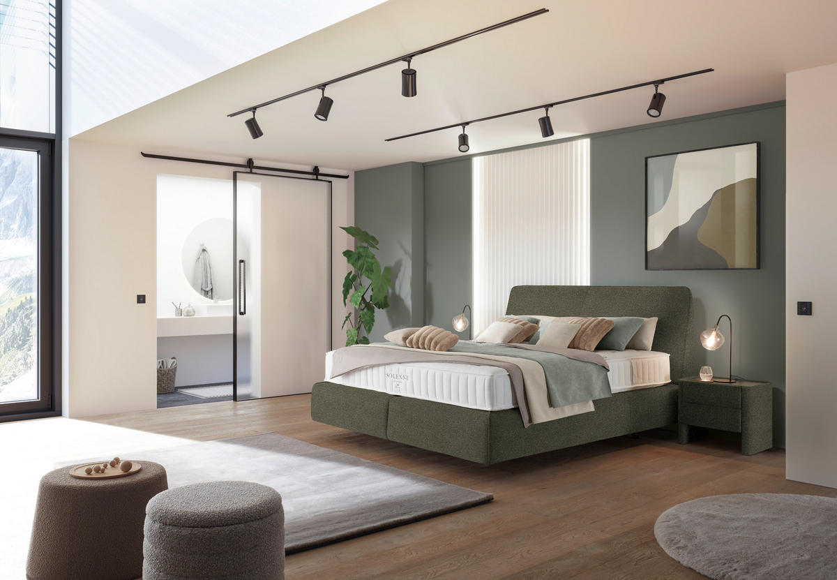 BOXSPRINGBETT 160/200 cm  Braun  - Schwarz/Braun, Design, Kunststoff/Textil (160/200cm) - Johann Jakob