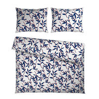 Lenjerie De Pat 200/220 cm  - albastru/alb, Konventionell, textil (200/220cm) - Novel