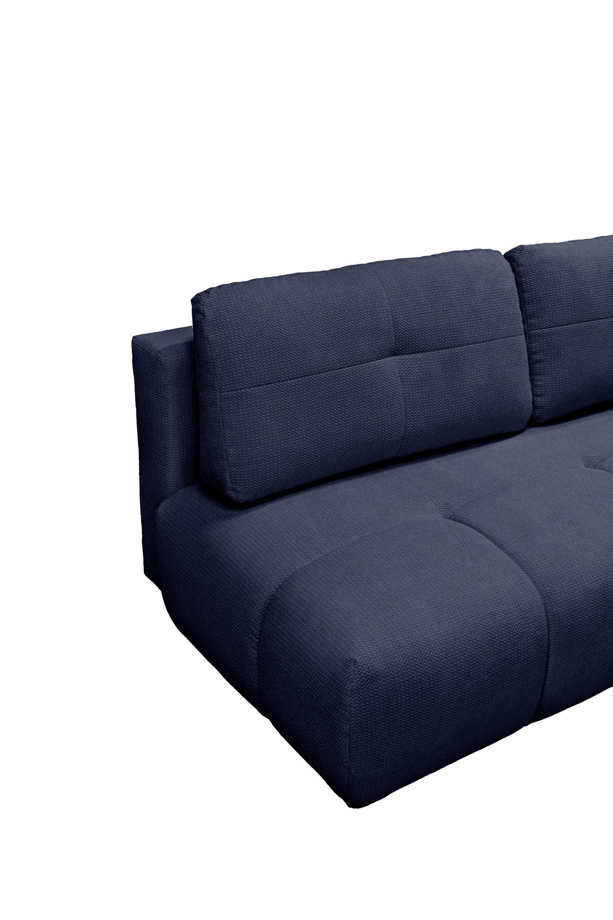 SCHLAFSOFA Struktur Dunkelblau  - Schwarz/Dunkelblau, Design, Textil (208cm) - MID.YOU
