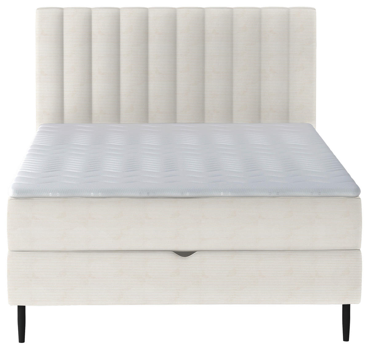 BOXBETT 120/200 cm  in Beige  - Beige/Schwarz, Design, Holz/Holzwerkstoff (120/200cm) - Stylife