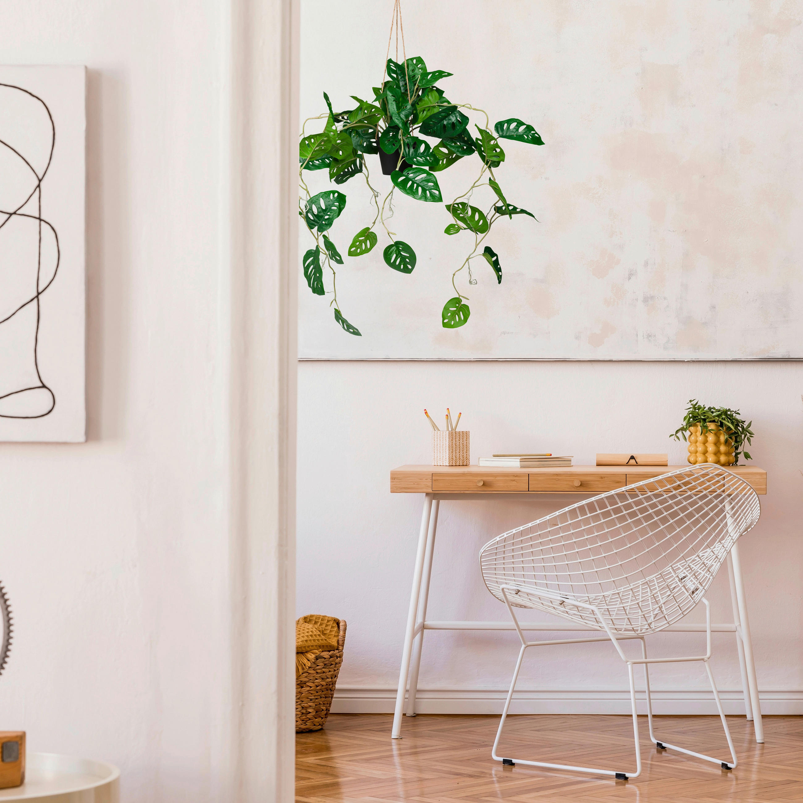 UMĚLÁ ROSTLINA monstera  - černá/zelená, Moderní, plast (75/100/63cm) - MID.YOU