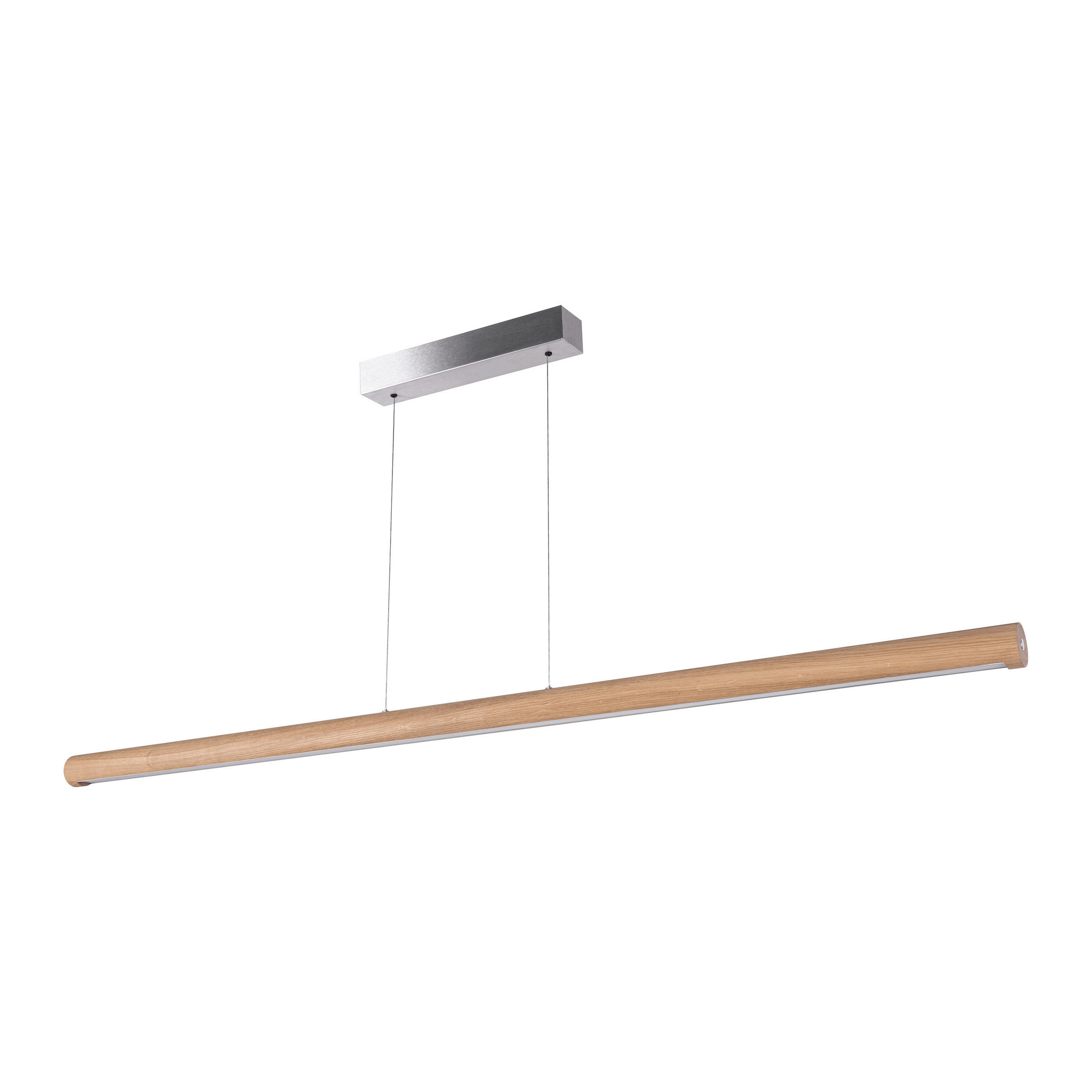 LED-HÄNGELEUCHTE Olsen 160/6,5/110 cm   - Eichefarben, Natur, Holz/Metall (160/6,5/110cm)