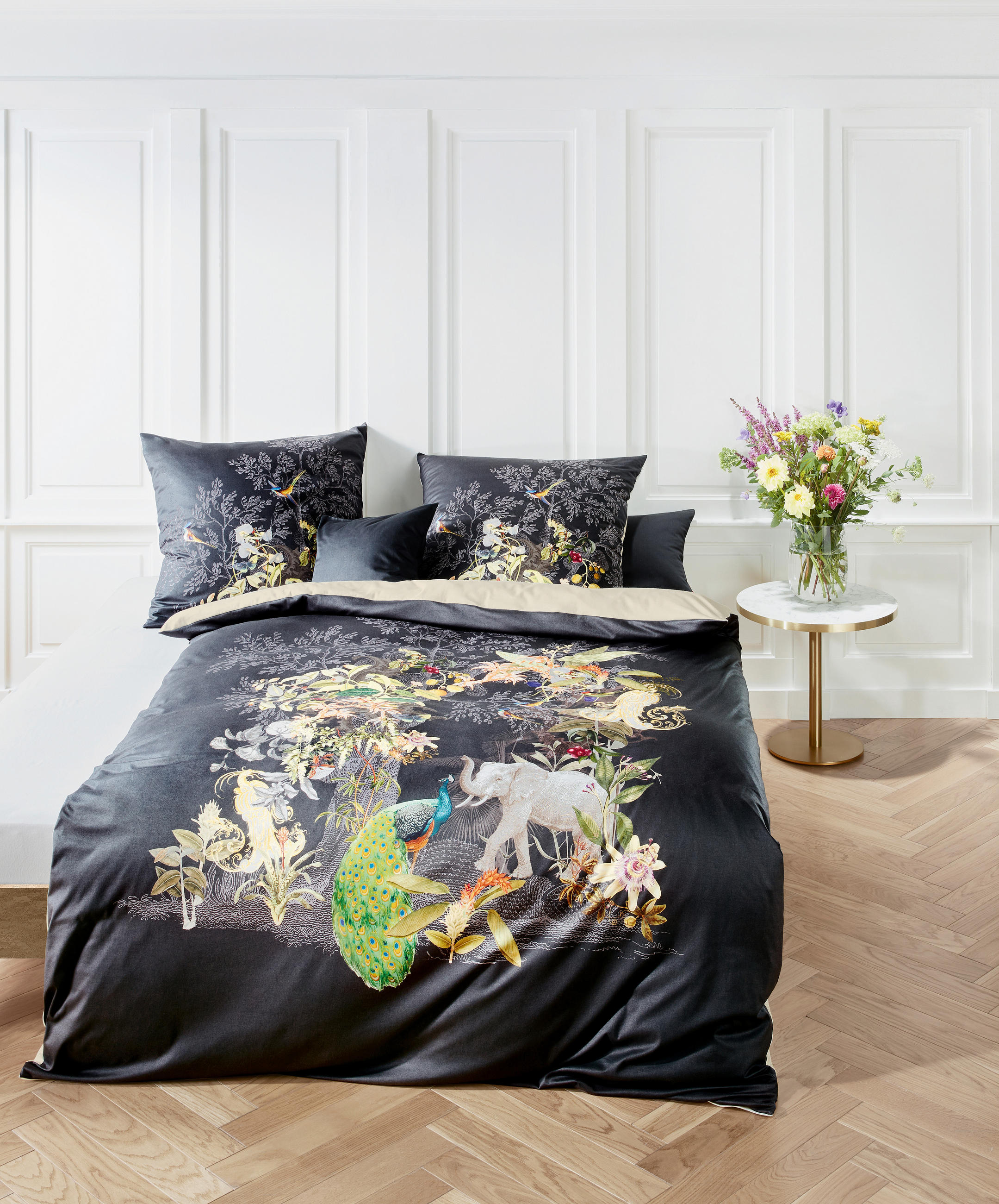 BETTWÄSCHE Black Premium Jersey Interlock-Jersey 135/200 cm - Dunkelgrau, Basics, Textil (135/200cm) - Fleuresse