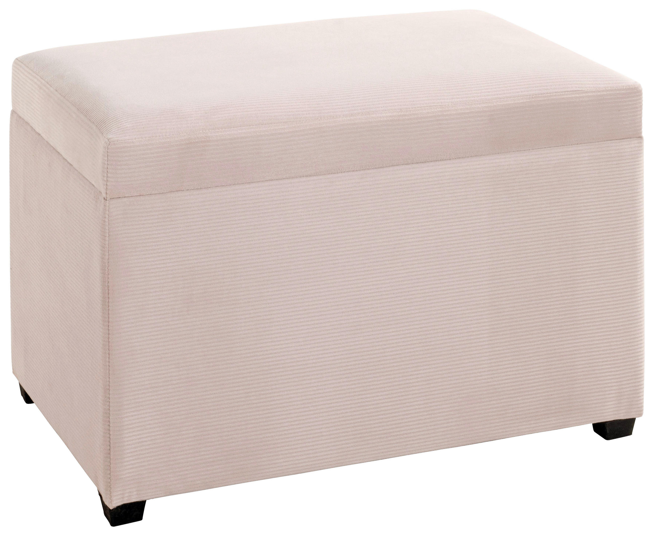 TRUHENBANK 58/42/39 cm Cord Creme  - Creme/Schwarz, Design, Textil (58/42/39cm)